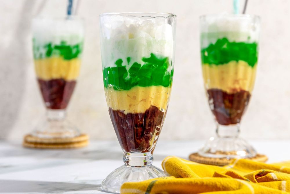 soupe sucrée aux trois couleurs