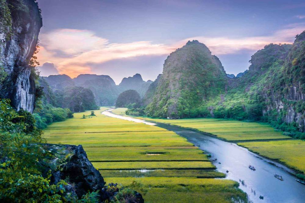 Vue panoramique de Ninh Binh