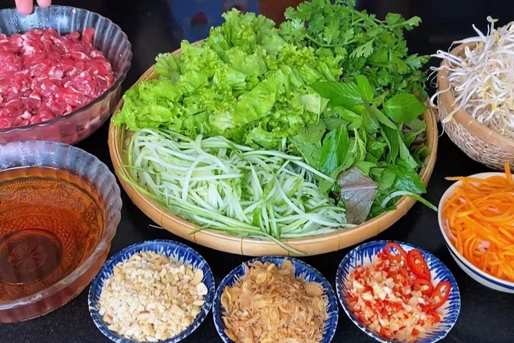 ingredients de Bo Bun