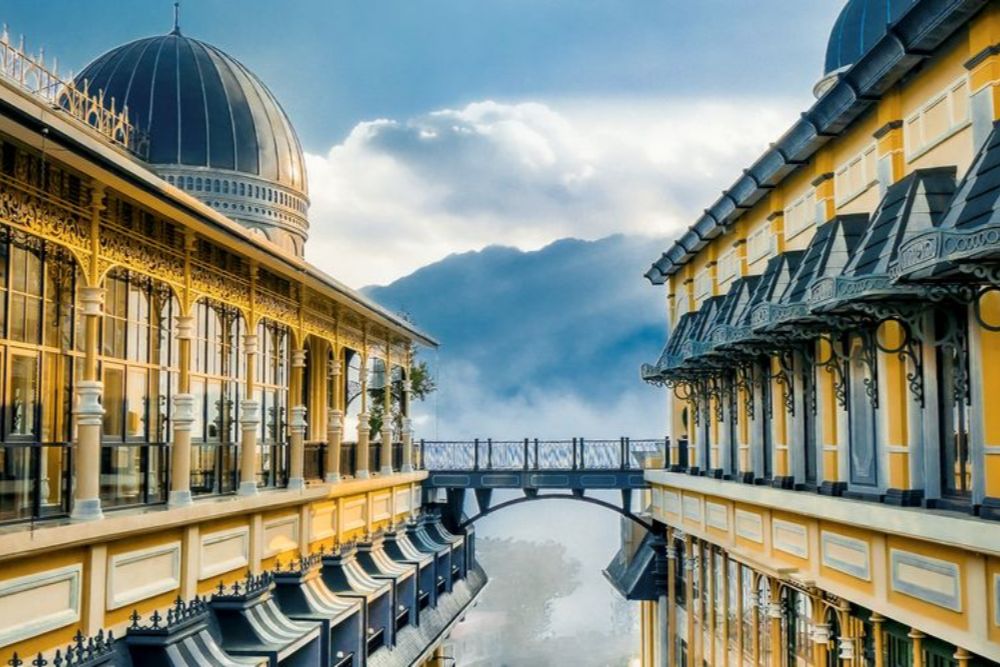 Vue panoramique de l’hôtel de La Coupole, Sapa