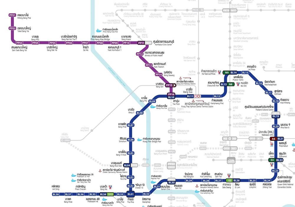 Métro à Bangkok : Carte et guide complet du BTS et MRT