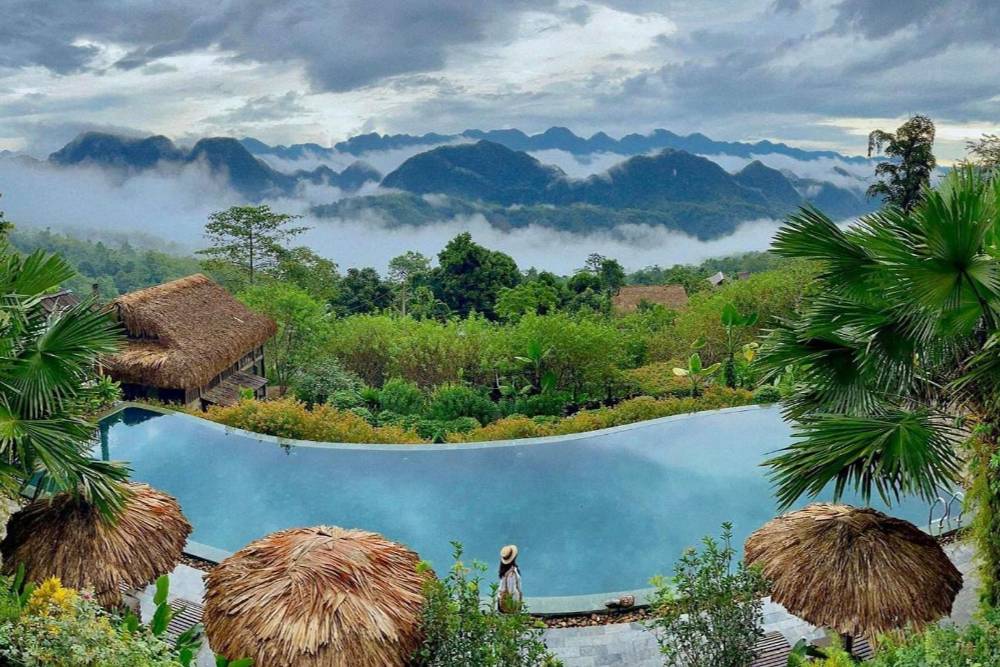 Vue panoramique du Pu Luong eco garden