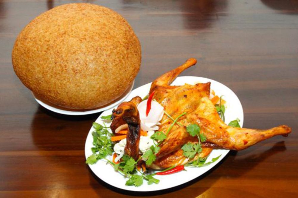 riz gluant frit gonfle